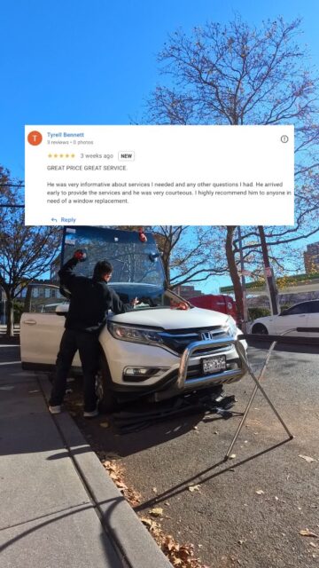 From cracked to clear 👌 #nyc #autoglassny #autoglass #brooklyn